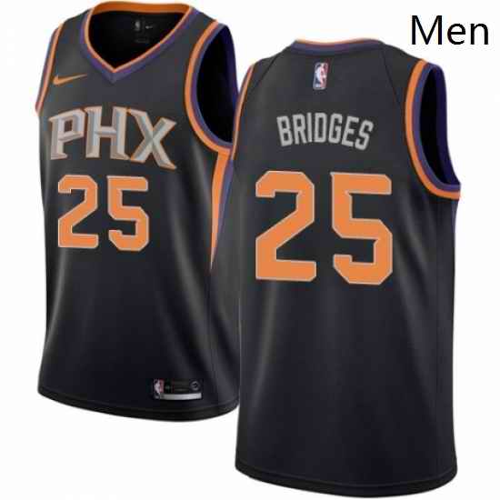 Mens Nike Phoenix Suns 25 Mikal Bridges Authentic Black NBA Jersey Statement Edition